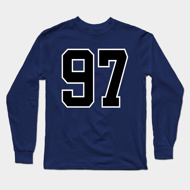 Number 97 Long Sleeve T-Shirt by colorsplash